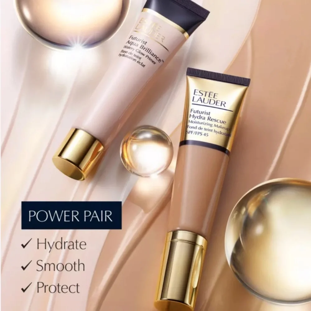 ESTEE LAUDER Futurist Aqua Brilliance Watery Glow Primer 1.3oz $46 NIB